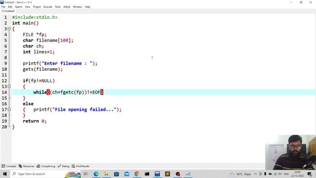 c program to count number of lines in a file смотреть онлайн