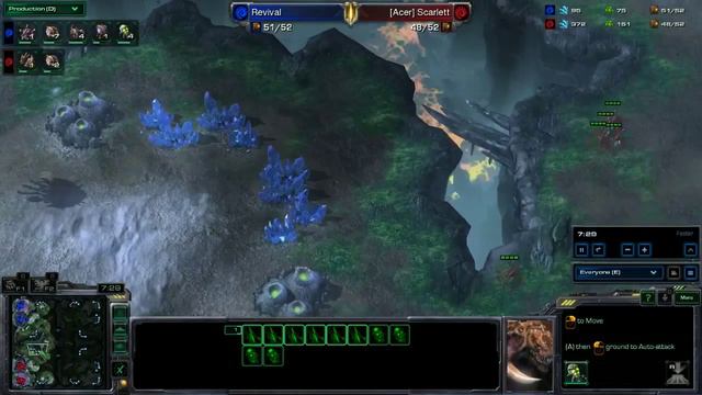 Starcraft 2 Scarlett vs Revival Game 1 ZvZ смотреть онлайн