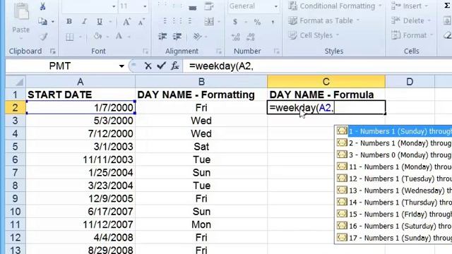 CHOOSE & WEEKDAY FUNCTIONS TO GET DAY NAME смотреть онлайн