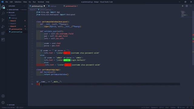 Membuat Login Form Python kivy #part3 смотреть онлайн