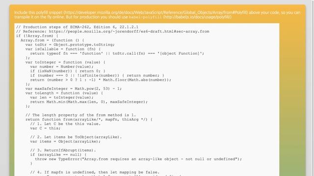 Transpiling ES6 to ES5 online with Babel смотреть онлайн