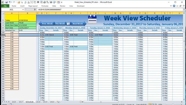 How To Create This AMAZING Week View Schedule In Excel [Part 1] смотреть онлайн