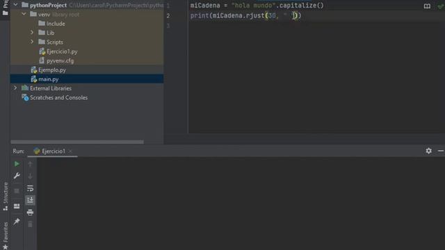 39 Alinear texto a la derecha Método rjust en Python смотреть онлайн
