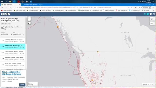 11/24/2020 -- Earthquake activity spreads across Pacific - Deep earthquake event underway - Be read смотреть онлайн