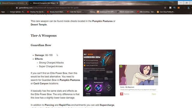 Minecraft Dungeons Weapon Tier List (2020)!!!