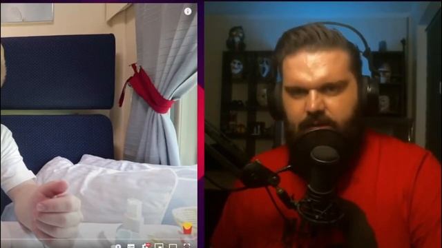 Чима смотрит Никиту Петряева - весь день ем в поезде