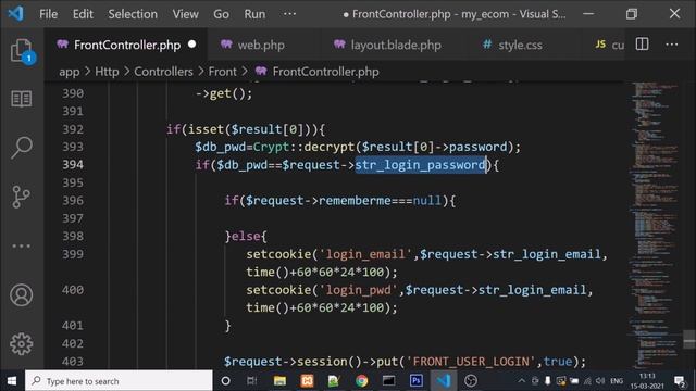 Step by step eCommerce website Development using Laravel 8 - Part 34 (Remember Me Functionality) смотреть онлайн