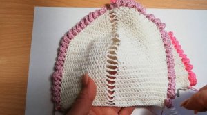 Шапочка для девочки из Alize Diva, Gorra para niñas.Cap crochet ( # 18)