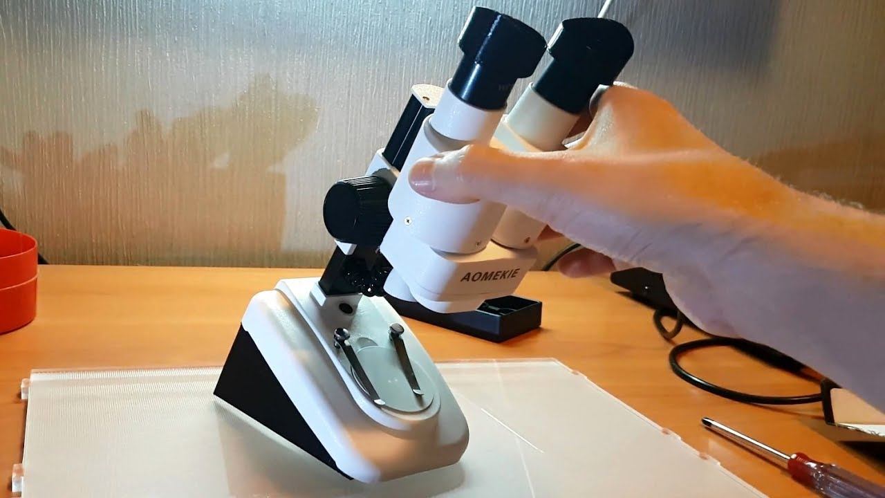 ДОРАБОТКА МИКРОСКОПА: наклонная подставка и подсветка (3D печать) смотреть онлайн