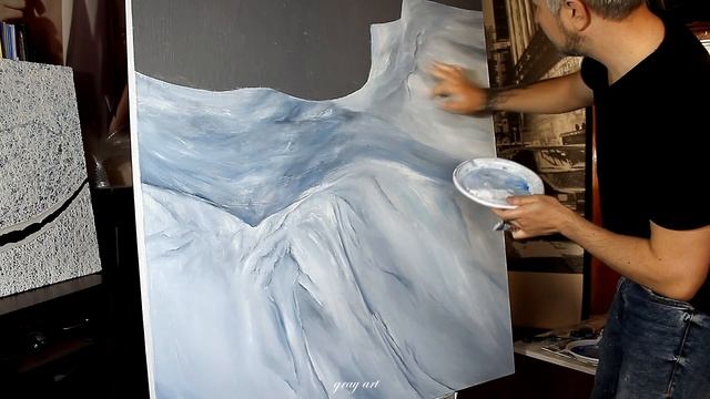 Абстрактная Картина / Абстракция Акрилом / Поталь