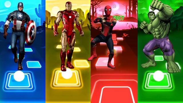Telis Hop EDM Rush - Capitan America vs Iron man vs Spiderman vs Hulk смотреть онлайн