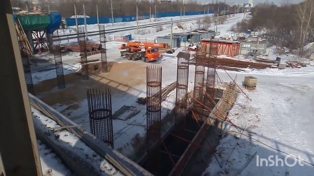 Смонтирован первый пролет| привезли гусеничный кран. Путепровод Остужева, Воронеж смотреть онлайн