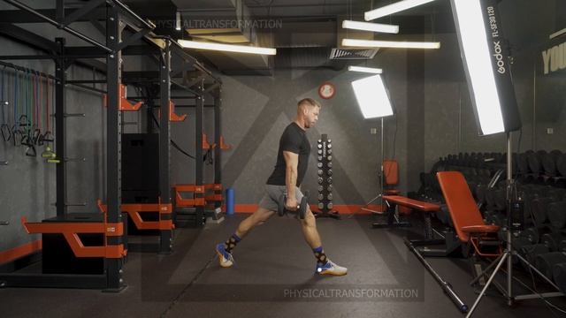 Split squat (glutes in focus) (Сплит присед с акцентом на ягодичные (двумя гантелями) смотреть онлайн