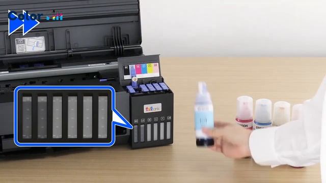 Epson EcoTank L18050 Printer Setup and Ink Filling Guide смотреть онлайн