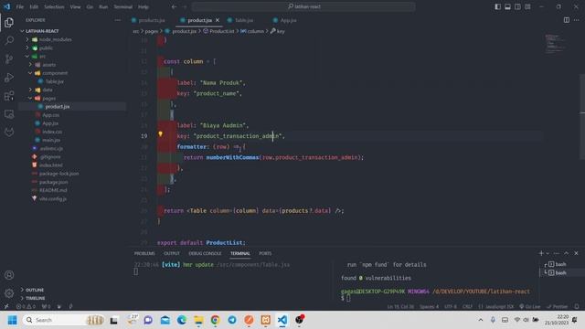 Tutorial ReactJS (Bahasa Indonesia ) : Fetch API dan Membuat Reusable Table Componen смотреть онлайн