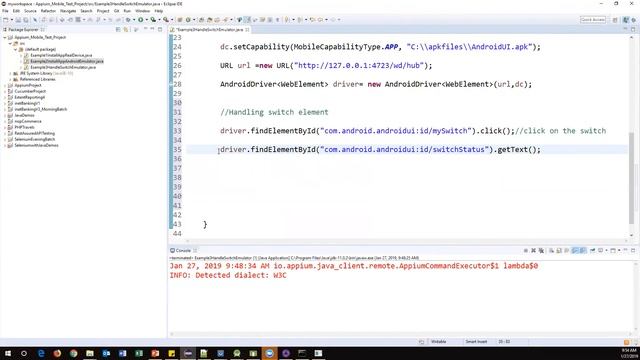 Appium Tutorial 14 : How to Handle Switches in Android App смотреть онлайн