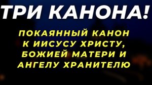 Три канона совмещённые Покаянный канон к Иисусу Христу, Божией Матери и Ангелу Хранителю Молитва