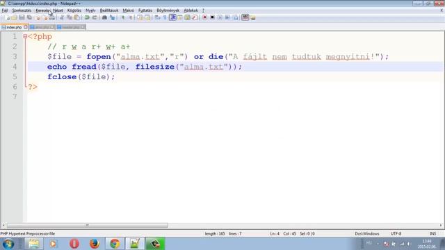 PHP 54 - fájlkezelés 2 - Olvasás смотреть онлайн