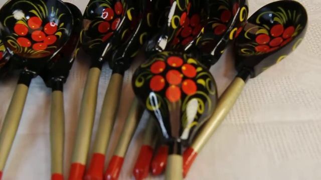 Деревянные расписные ложки | www.artshop-rus.com смотреть онлайн