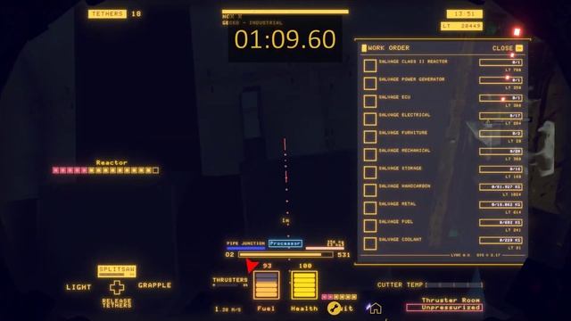 Hardspace: Shipbreaker Industrial Gecko 1:58 Thrusters&Reactor% Speedrun смотреть онлайн