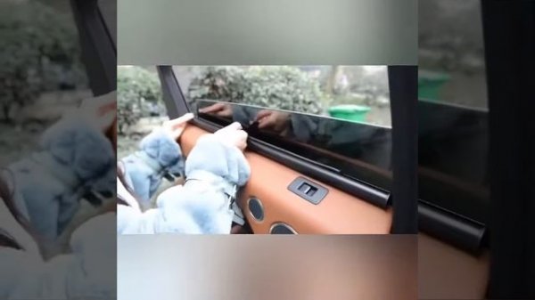 Automatic lifting car sunshade curtain