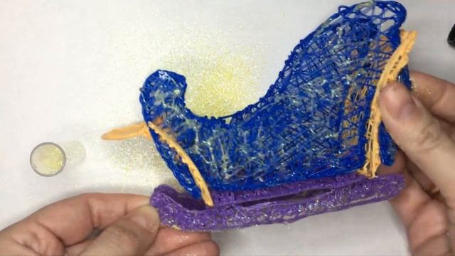 Новогодняя композиция. Сани Деда Мороза 3Д ручкой. Символ 2020 года. Своими руками смотреть онлайн
