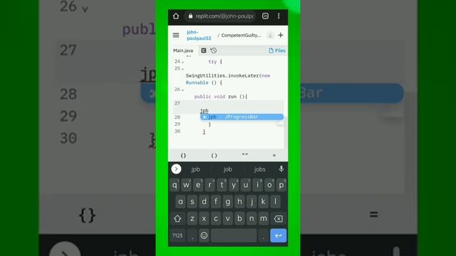 A ProgressBar component using JProgressBar control in Java. смотреть онлайн