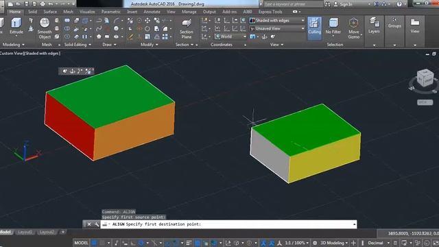 AutoCAD 3d aligne command tutorial in hindi смотреть онлайн