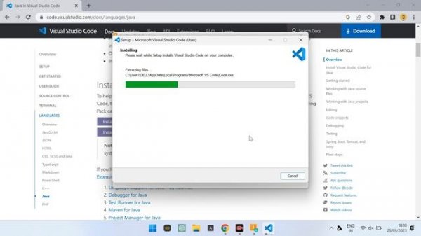 Java in Visual studio code | vscode java