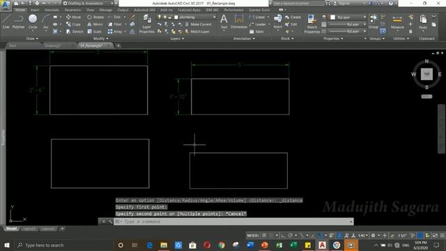 Drawing Rectangles with AutoCAD - Lesson 21 смотреть онлайн