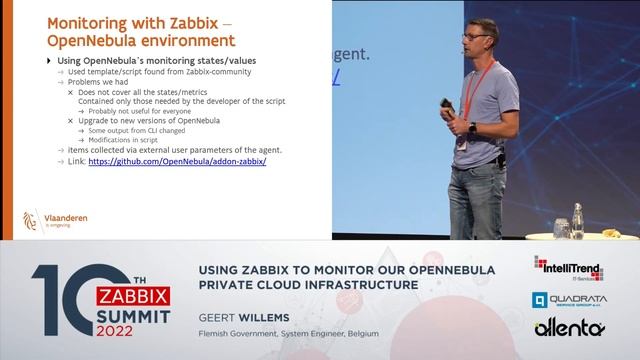 Using Zabbix to monitor our OpenNebula private cloud infrastructure by Geert Willems / Zabbix Summi смотреть онлайн