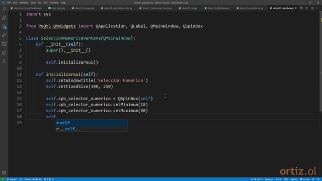 Python Curso V2: 431 Selector Numérico con el Componente (Widget) QSpinBox смотреть онлайн