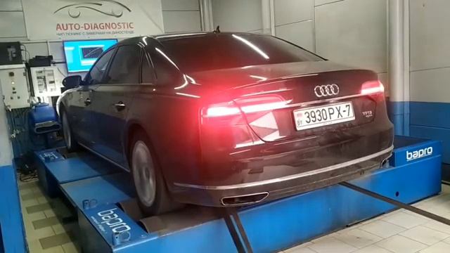 Ауди А8 Д4 на диностенде/Audi A8 D4 3.0Tfsi at dyno.. смотреть онлайн