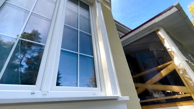 Тенистая. Штукатурный фасад СФТК без утепления по газобетону с декоративными элементами АМК.