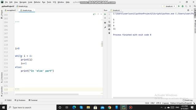 Range(), Enumerate(), Break, Continue & Pass statements. смотреть онлайн