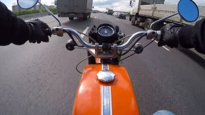 На ЧЕЗЕТ 350 по МОСКВЕ. Старичок дает жару. РЕДКИЙ экземпляр. CZ 350 модель 472.3