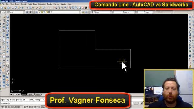 AutoCAD vs Solidworks - Comando Line смотреть онлайн