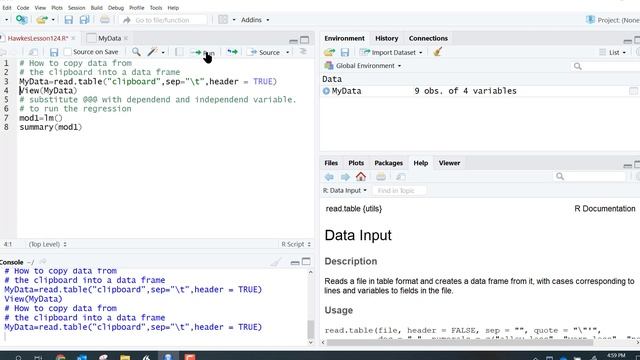 How to Copy From the Clipboard to an R Data Frame смотреть онлайн