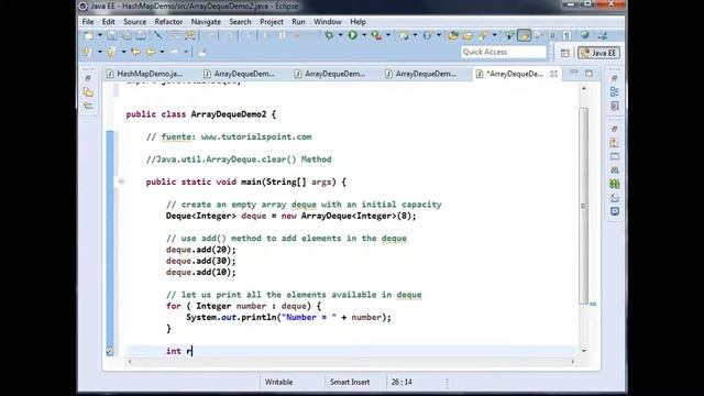 Java util ArrayDeque clear Method смотреть онлайн