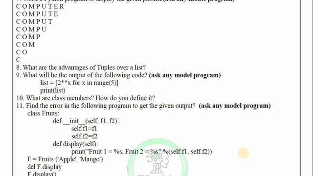 12th Computer science Important Question based on Reduced Syllabus 2021-2022 смотреть онлайн
