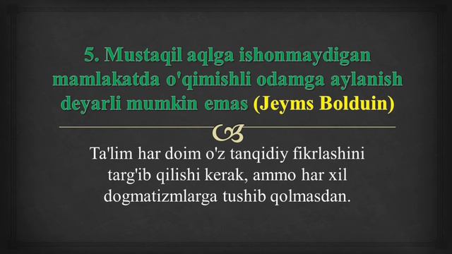 Ta'lim To'g'risida 100 Ta Taniqli Iqtiboslar 1 - 10