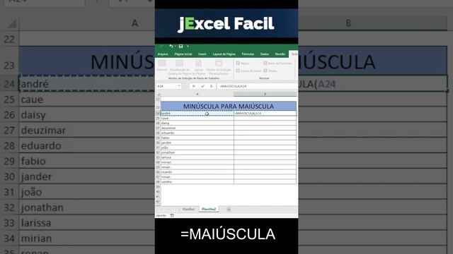 ✅TRANSFORME LETRAS MINÚSCULAS EM MAIUSCULAS NO EXCEL смотреть онлайн