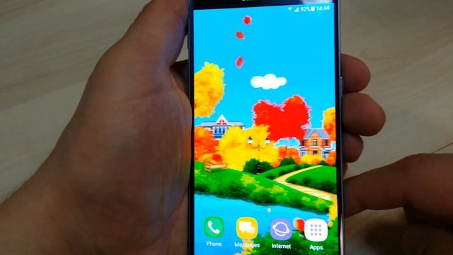 Sunny autumn day live wallpaper - a beautiful free animated screensaver for Android devices смотреть онлайн