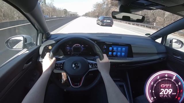 2021 VW Golf 8 GTI 245 PS TOP SPEED AUTOBAHN DRIVE POV