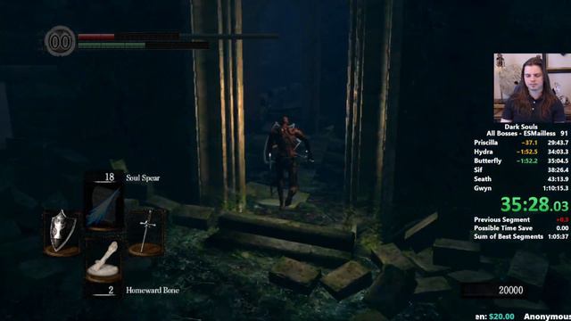 DS1 All Bosses Speedrun In 1:09:21 (IGT)