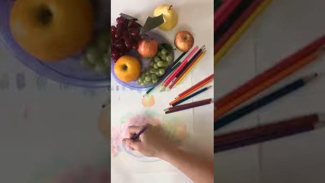 Мастер-класс "Фруктовая тарелка" (цв. карандаши) часть 2 смотреть онлайн