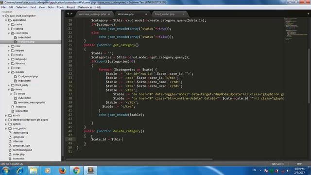 Ajax CRUD & Codeigniter -- How to delete ajax with codeigniter & bootstrap смотреть онлайн