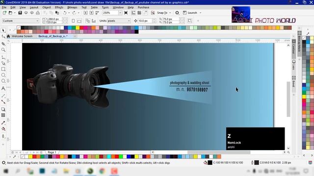 camera banner desing in corel draw graphics suite 2019 смотреть онлайн