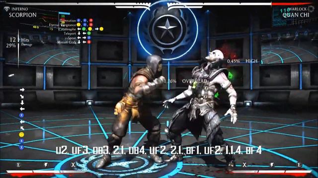 Mortal Kombat X - Scorpion (Inferno) combo tutorial смотреть онлайн