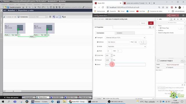 ? Comunicación entre 2 PLC S7-1200 a través de NodeRED || IIoT SIEMENS NodeRed ‼️ смотреть онлайн